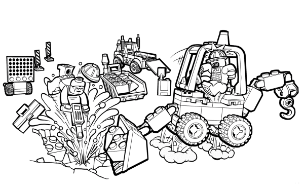 Раскраска лего Джуниор