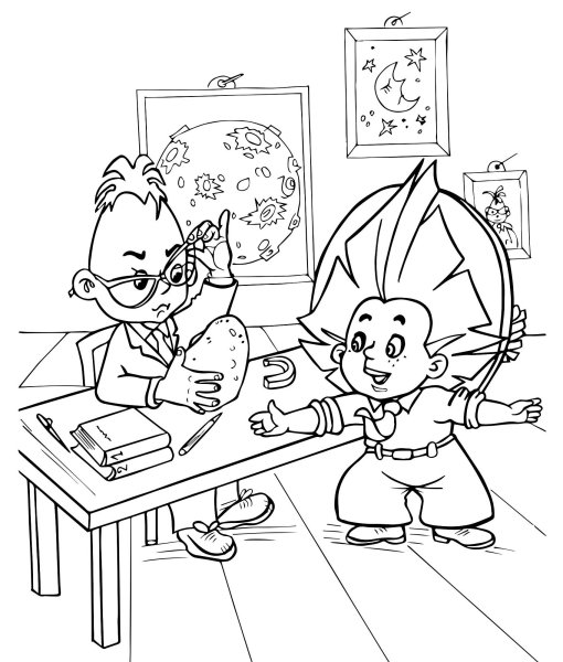 Незнайка и Знайка раскраска