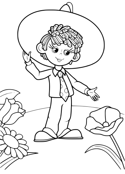 Незнайка и его друзья раскраска