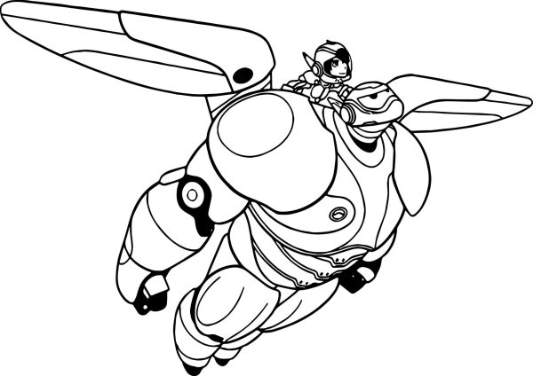 Раскраска город героев Беймакс