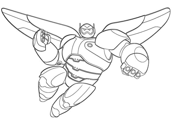 Робот Беймакс раскраска