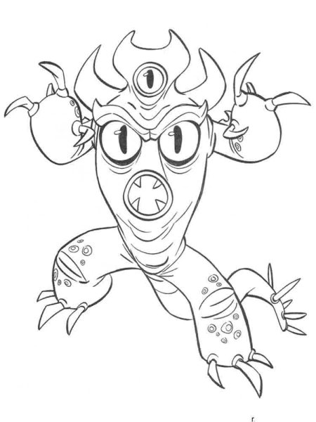 Супер монстры раскраска