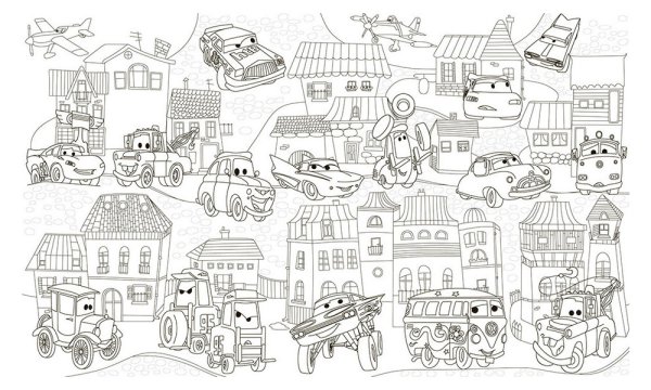 Город раскраска много на одном листе