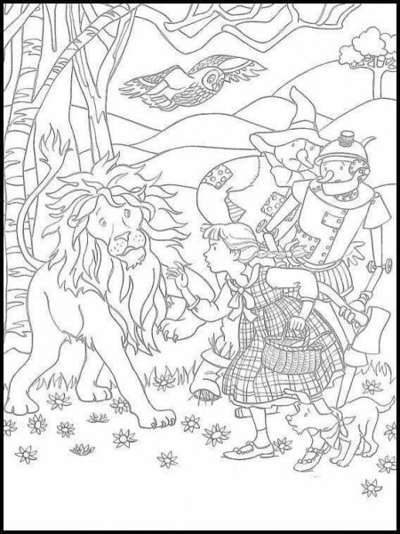 Волшебник изумрудного города раскраска