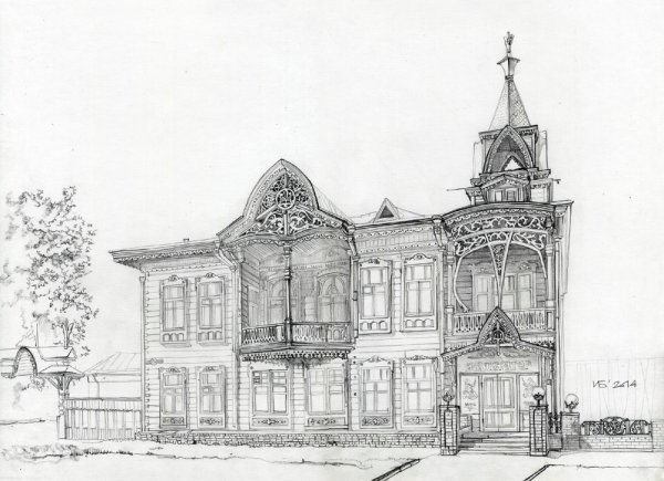 Бийск Купеческий архитектура рисунки