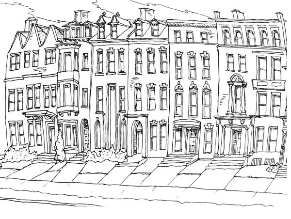 Раскраска антистресс город