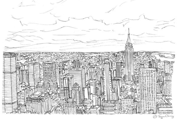 Раскраска Нью Йорк