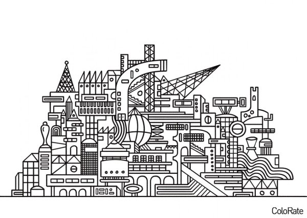 Раскраска "город"