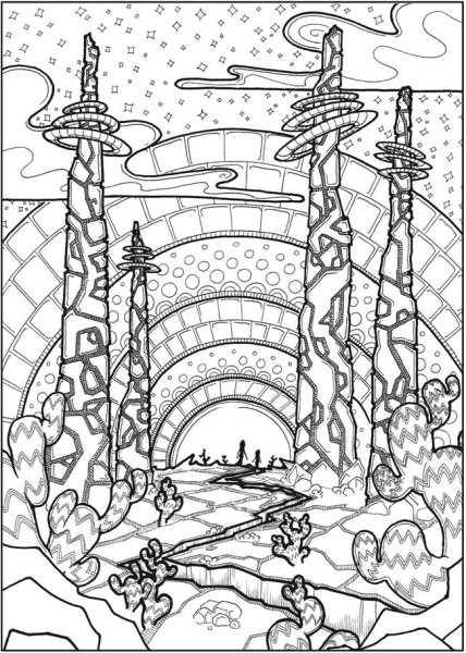 Мир будущего раскраска