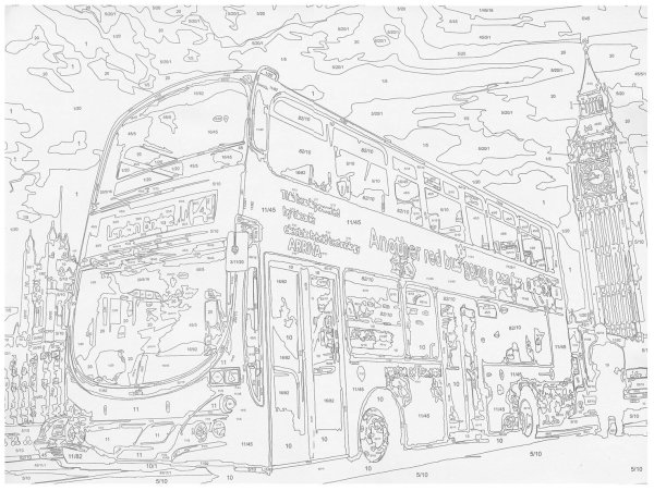 Раскраска по номерам Лондон