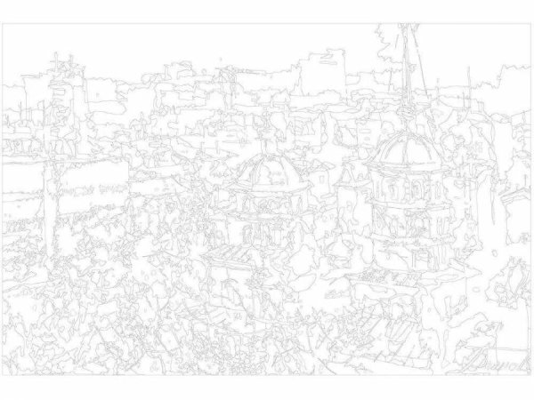 Картина по номерам город