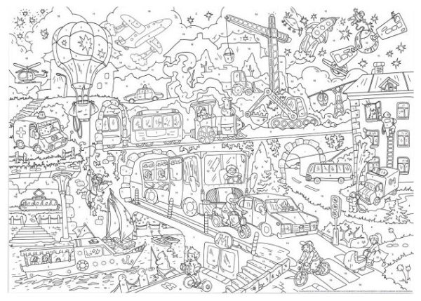 Раскраски на стену