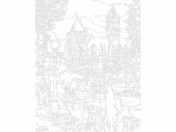 Раскраска по номерам город