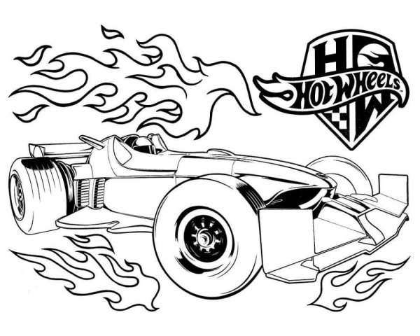 Раскраска машинка Хотилс