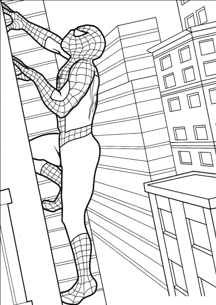 Раскраски Питер человек паук