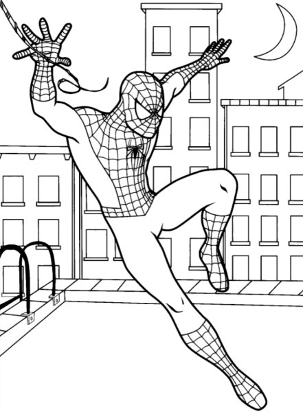 Раскраска Спайдер Мэн