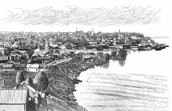 Чебоксарская крепость гравюра