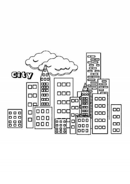 Раскраска "город"