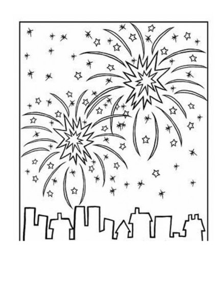 Раскраска салют Победы