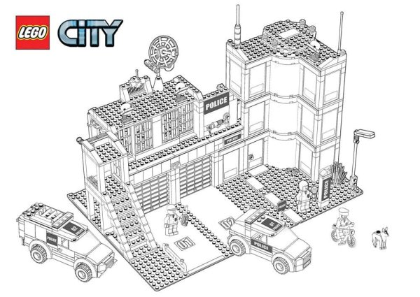 Раскраски LEGO City полиция