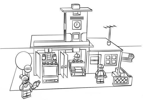 Раскраска LEGO Police Station