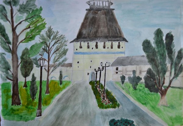 Астраханский Кремль рисунок