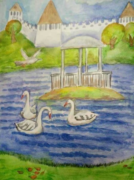 Лебединое озеро Астрахань рисунок