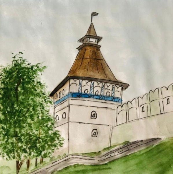 Детские рисунки Астраханского Кремля