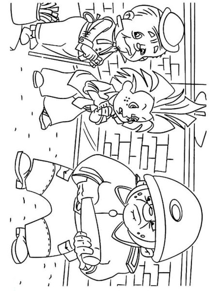 Незнайка на Луне раскраска