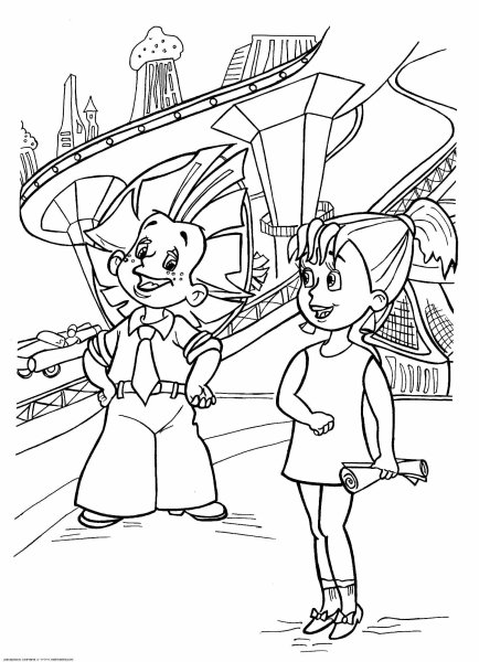 Незнайка на Луне Звездочка раскраска