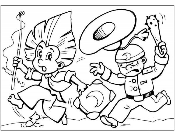 Раскраски героев Носова Незнайка и его друзья