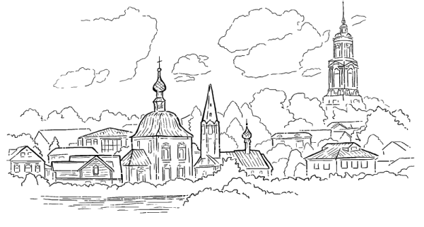 Суздаль раскраска для детей