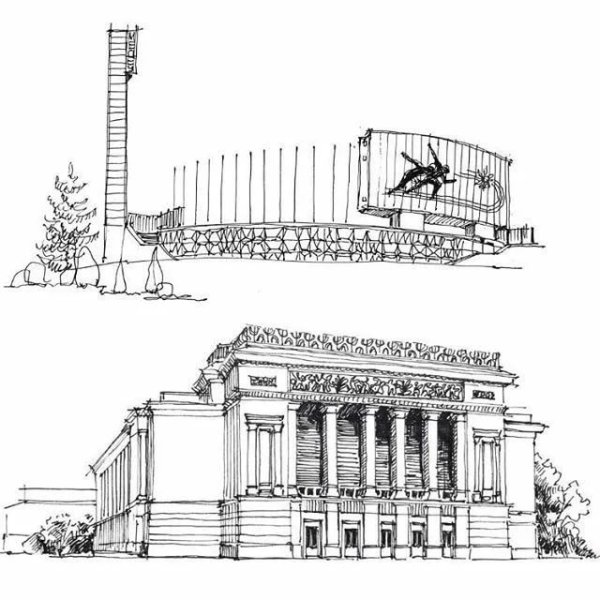 Театр архитектура Графика