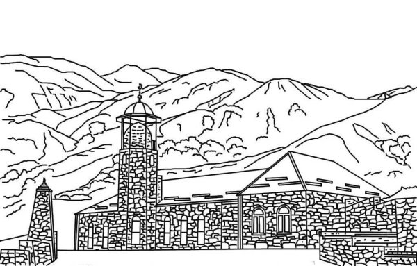 Чеченская башня рисунок