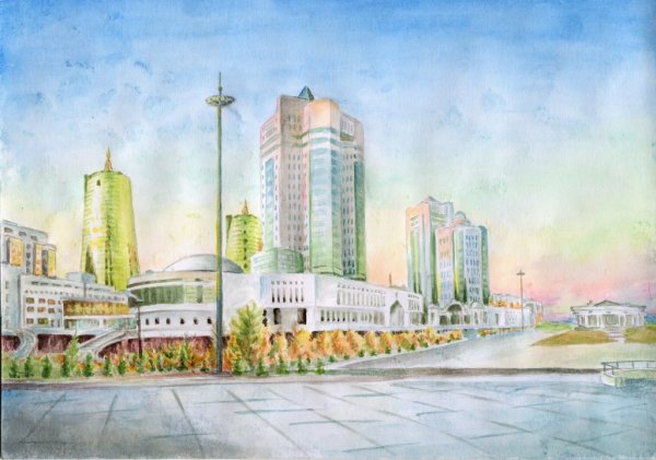 Казахстан рисунок