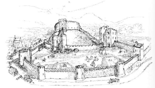 Дербент Нарын кала крепость вектор