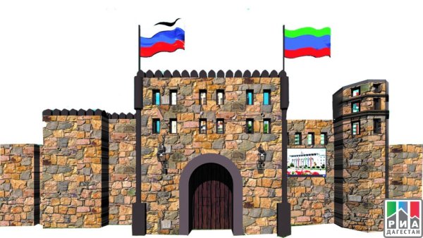 Нарисовать крепость Нарын кала