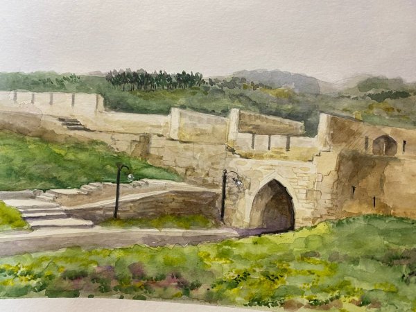 Дербент Цитадель как служила рисунок стены в море Шелковвй путь