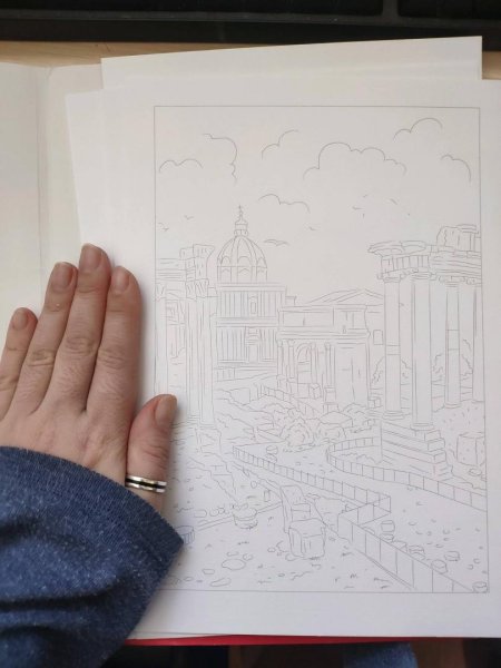 Акварельные раскраски по эскизам города