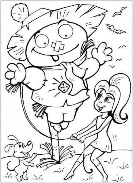 Элли раскраска волшебник изумрудного города