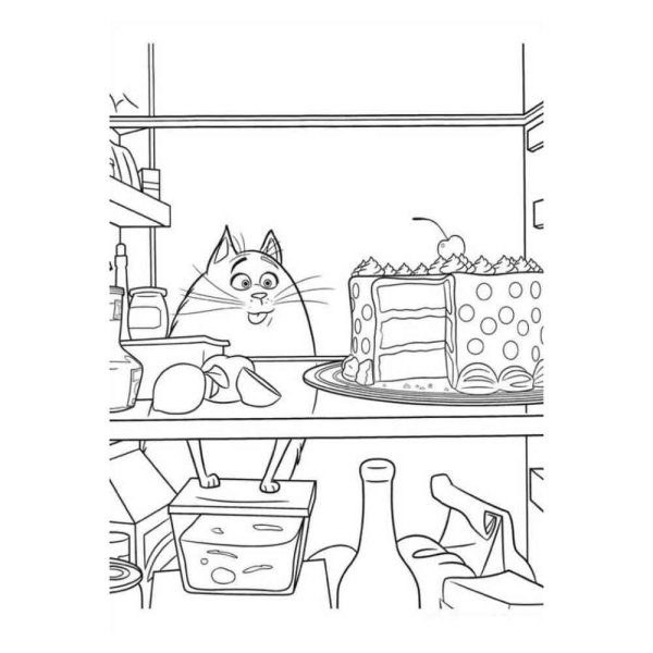 Раскраска Тайная жизнь домашних животных Хлоя