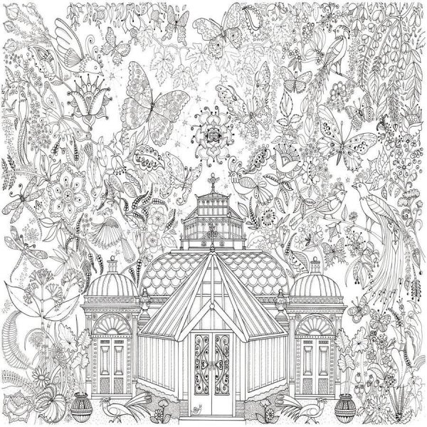 Раскраска антистресс сад