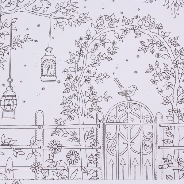 Джоанна Бэсфорд таинственный сад чёрно белая