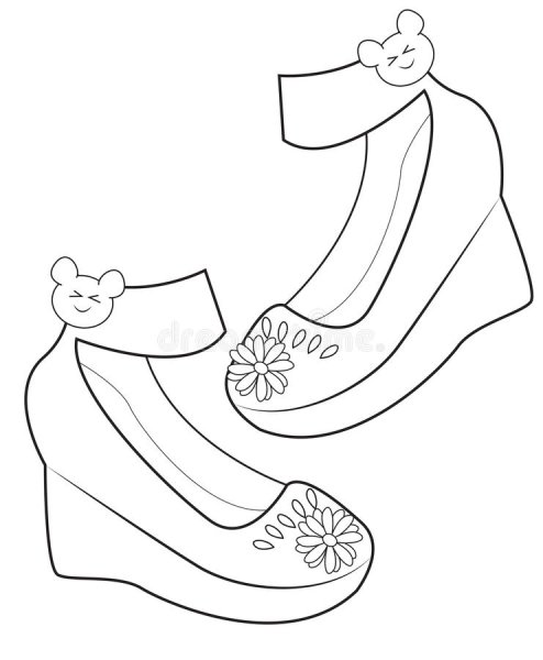 Туфелька Золушки раскраска для детей