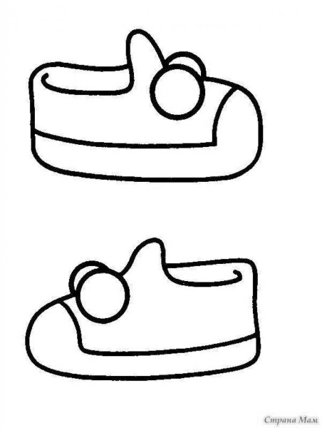 Обувь трафареты для детей