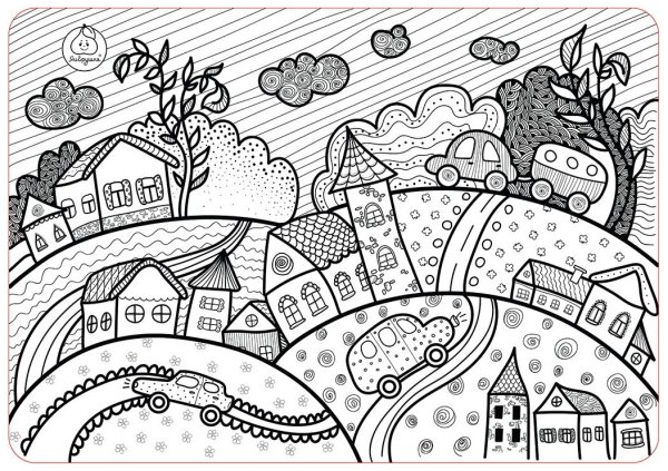 ЯИГРУШКА коврик-раскраска городок