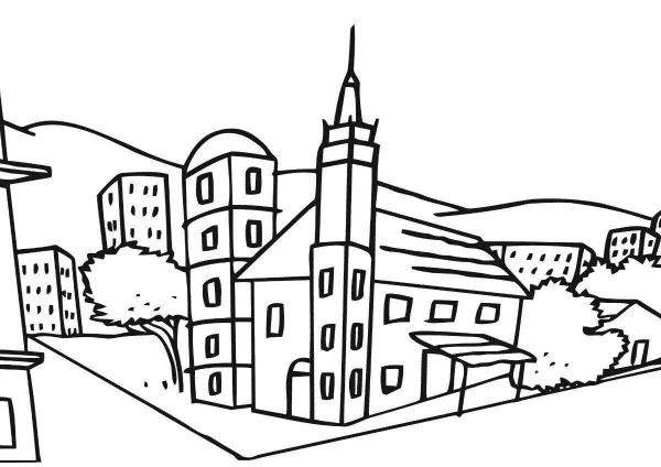 Раскраска "город"