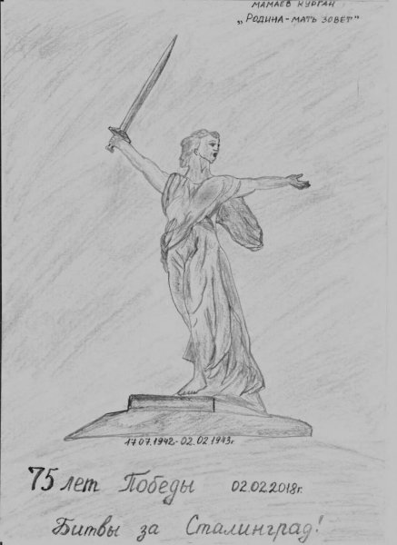Родина-мать Волгоград рисунки детей