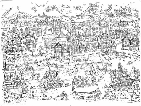 Раскраски большие