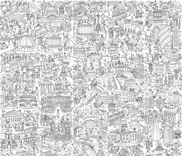 Большой плакат раскраска